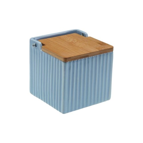 Saltkar med lock Versa Bl Keramik Bambu Dolomite 11 x 11 x 11 c