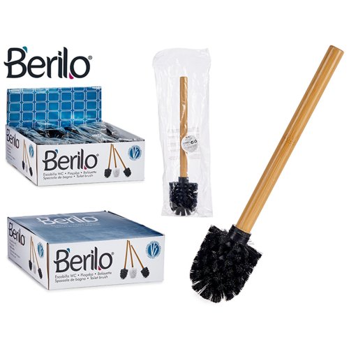 Toalettborste Berilo BAMBOO BLACK Brun Svart Bambu 8 x 35,5 x 8