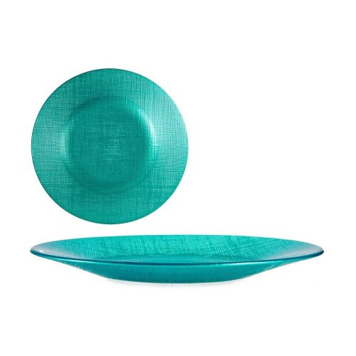 Platt skl Vivalto 323921P Turkos Glas 21 x 2 x 21 cm (6 antal)