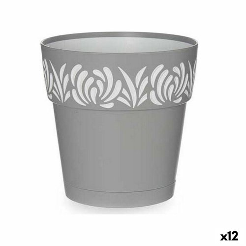 Sjlvvattnande blomkruka Stefanplast 88301 Gaia Vit Gr Plast 15