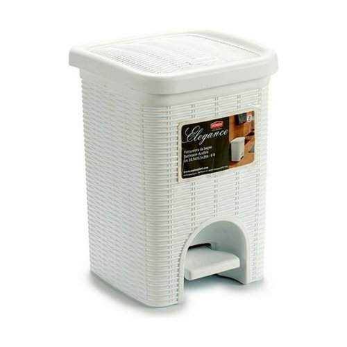 Pedalhink Stefanplast Elegance Vit Svart Plast 6 L (6 antal)