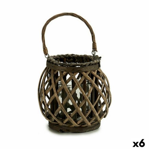 Ljusstakar Gr Brun vide Glas 29,5 x 24 x 22 cm (6 antal)