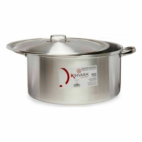 Kastrull med lock Kinvara 100015 Silvrig 53 x 24 x 43 cm (3 anta