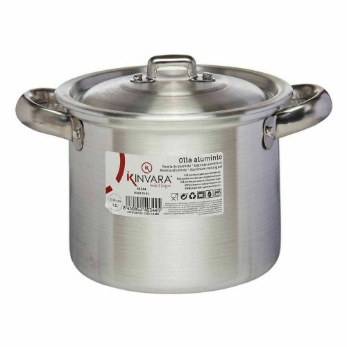 Gryta med lock Kinvara 100030 Silvrig Aluminium  14 cm (6 antal