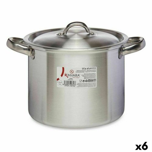 Gryta med lock Kinvara 100033 Silvrig Aluminium  20 cm (6 antal