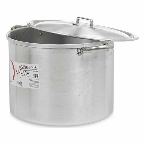 Gryta med lock Kinvara 100041 Silvrig Aluminium  36 cm (2 antal