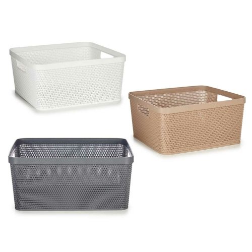 Multifunktionell korg Kipit 4730 Vit Beige Gr Plast 10 L 36 x 1