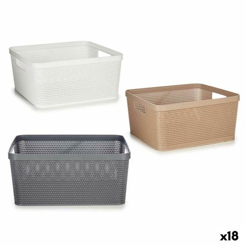 Multifunktionell korg Kipit 4730 Vit Beige Gr Plast 10 L 36 x 1