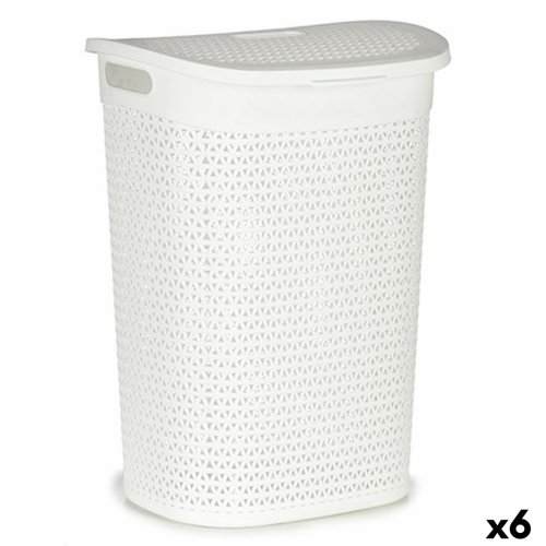 Tvttkorg Kipit 4790-3 Vit Plast 60 L 43,5 x 57,5 x 34 cm (6 ant