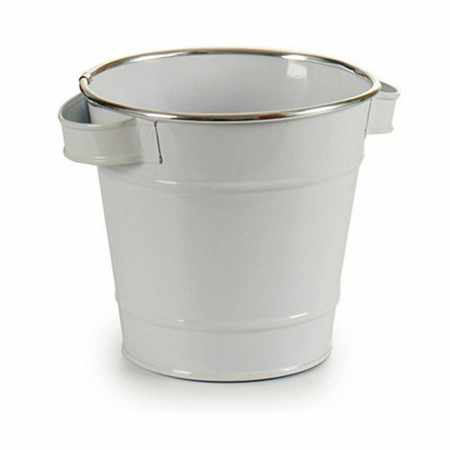 Kruka Ibergarden A60354-D Vit Silvrig Zink Kub 19,5 x 14,5 x 16,