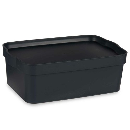 Frvaringslda med lock Kipit TP593-1 Antracitgr Plast 6 L 21 x