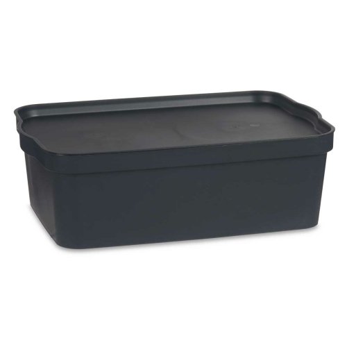 Frvaringslda med lock Kipit TP595-1 Antracitgr Plast 14 L 29,