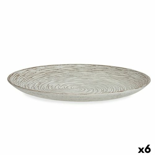Bordsdekoration Spiral Vit Tr MDF 34,5 x 3 x 34,5 cm (6 antal)