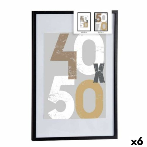 Fotoram fr upphngning Svart Plast Tr MDF 52,5 x 2,5 x 72,5 cm