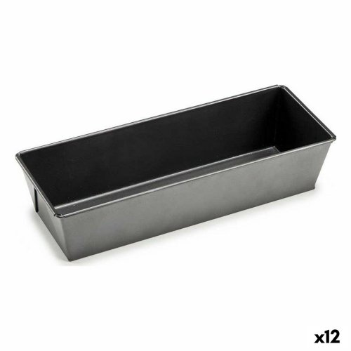Rektangulr bakform Mrkgr Metall Kolstl 11,5 x 7,7 x 31 cm (1