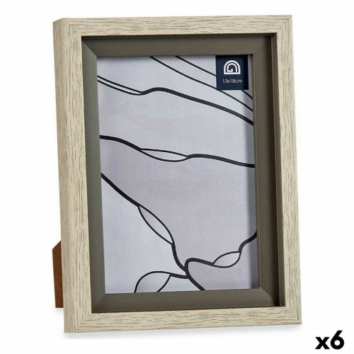 Fotoram 17 x 2 x 21,8 cm Glas Gr Beige Plast (6 antal)