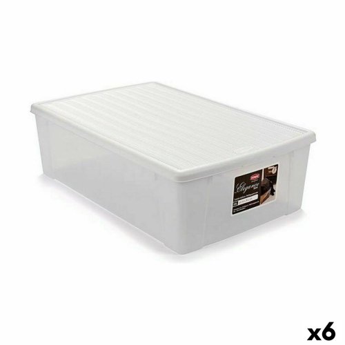 Frvaringslda med lock Stefanplast Elegance Vit Plast 38,5 x 17