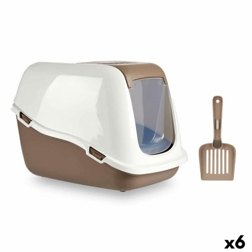 Kattlda Vit Beige Plast 39,7 x 57 x 39 cm (6 antal)