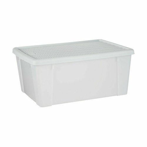 Frvaringslda med lock Stefanplast Elegance Vit Plast 29 x 17 x