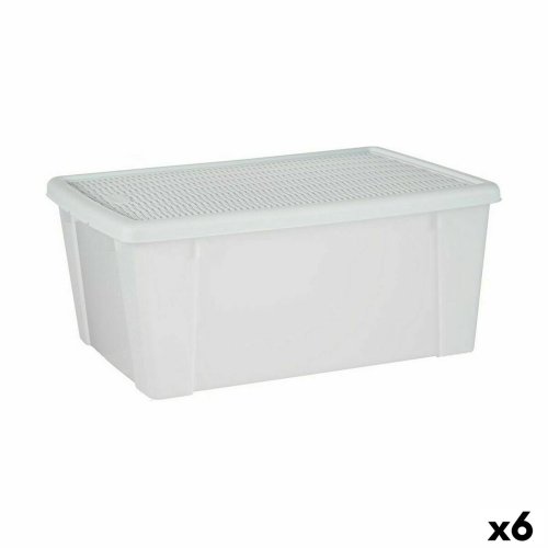 Frvaringslda med lock Stefanplast Elegance Vit Plast 29 x 17 x
