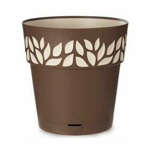 Sjlvvattnande blomkruka Stefanplast Cloe Brun Plast 29 x 29 x 2