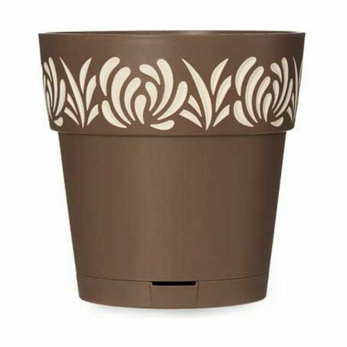 Sjlvvattnande blomkruka Stefanplast 88402 Gaia Brun Plast 19 x