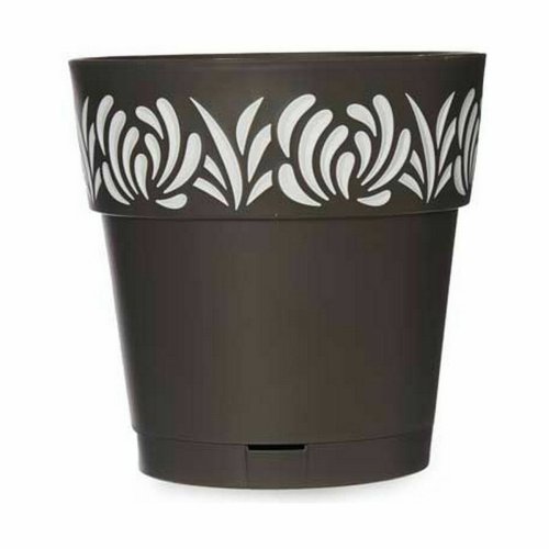 Sjlvvattnande blomkruka Stefanplast Gaia Antracitgr Plast 25 x