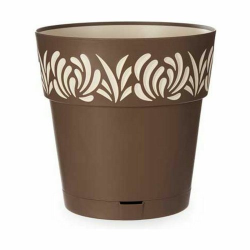 Sjlvvattnande blomkruka Stefanplast Gaia Brun Plast 29 x 29 x 2