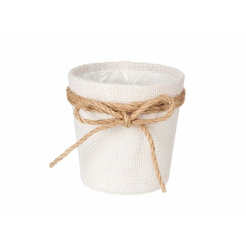Kruka Ibergarden 86455 Vit Brun Tyg Lasso 11 x 10,5 x 11 cm (24