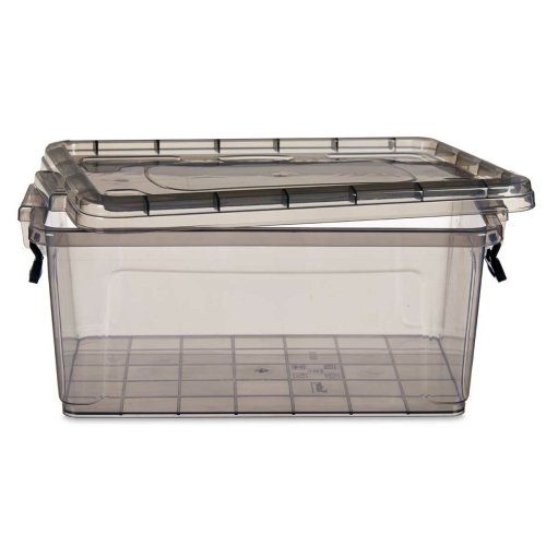 Frvaringslda med lock Kipit TP545-2 Antracitgr Plast (12 anta