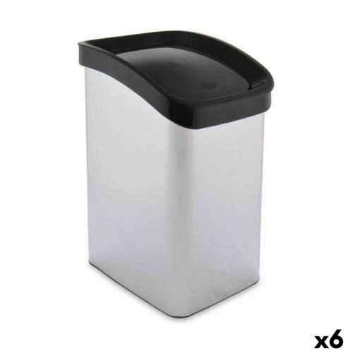 Papperskorg Berilo D085-1 Silvrig Plast 12 L Tipplastbil (6 anta
