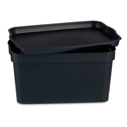 Frvaringslda med lock Kipit TP592-1 Antracitgr Plast 2,3 L 13