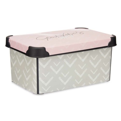 Frvaringslda med lock Kipit Vibes Rosa Plast Pilar 5 L 19 x 13