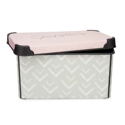 Frvaringslda med lock Kipit Vibes Rosa Plast Pilar 5 L 19 x 13