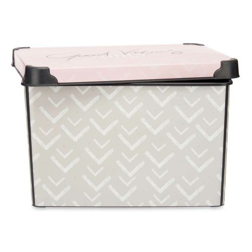 Frvaringslda med lock Kipit Vibes Rosa Plast Pilar 22 L 30 x 2