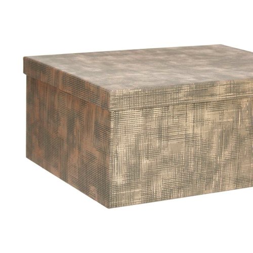 Set med stapelbara frvaringsldor Pincello Svart Papp Rnder (2