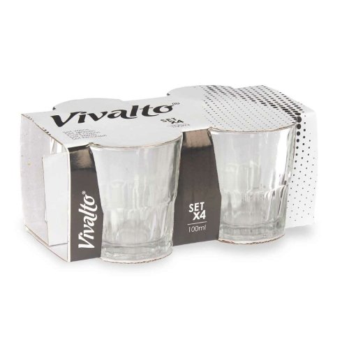 Glas Vivalto RYG5041 Transparent Glas 100 ml Kaffe/ Caf (24 ant