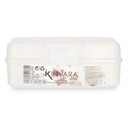 Ask med fack Kinvara 02 1178 Transparent Plast 21,5 x 8 x 14,6 c