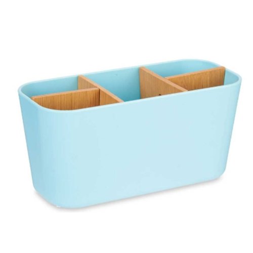 Tandborsthllare Berilo B9045-BLUE Bl Bambu polypropen 21 x 10
