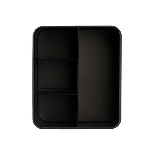 Multifunktionell korg Bestick Svart Metall 18 x 13,3 x 15,3 cm (