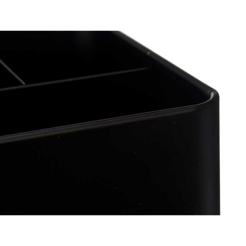 Multifunktionell korg Bestick Svart Metall 18 x 13,3 x 15,3 cm (