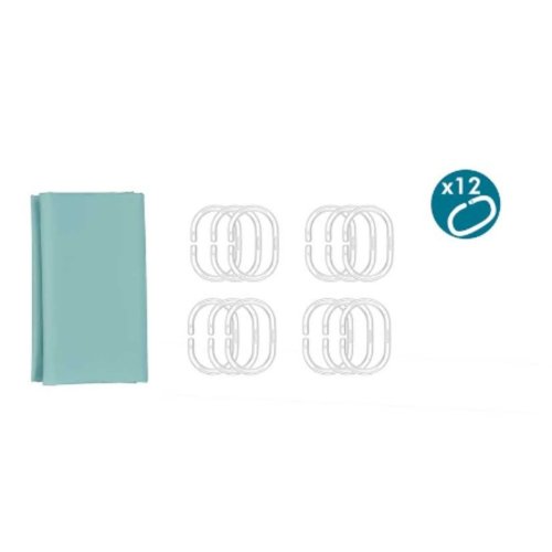 Duschdraperi Berilo SC-MIX-01-GREEN Grn Polyetylen EVA 180 x 18