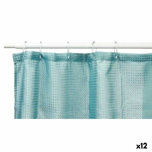 Duschdraperi Berilo Turkosgrn Polyester 180 x 180 cm 30 x 5 x 1