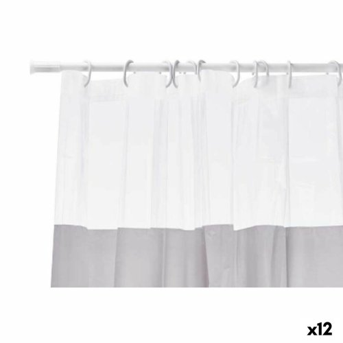 Duschdraperi Berilo 214 Gr Transparent Plast PEVA 180 x 180 cm