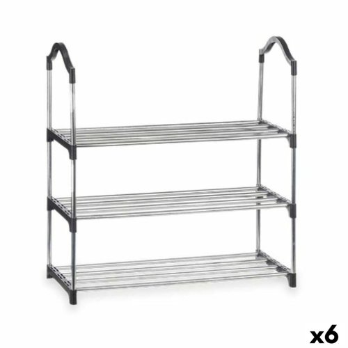 Skostll Kipit 1064 Silvrig 58 x 26 x 58 cm 3 Hyllor