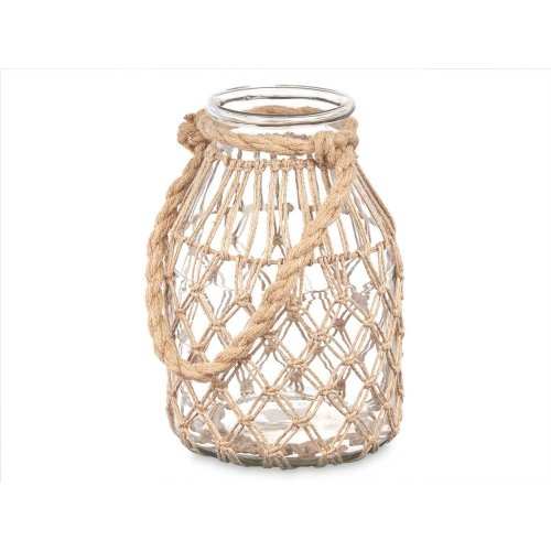 Ljusstakar Burk Transparent Naturell Glas Snre 17 x 25 cm (4 an