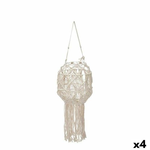 Lykta Gift Decor JC20-24238PC Vit Bomull Glas Makram 24 x 90 x