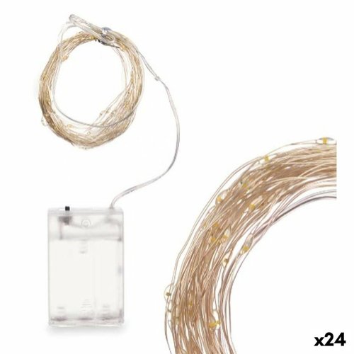 LED-krans Gift Decor Vit Varmt ljus 5,4 m 16 x 10 x 6 cm (24 ant