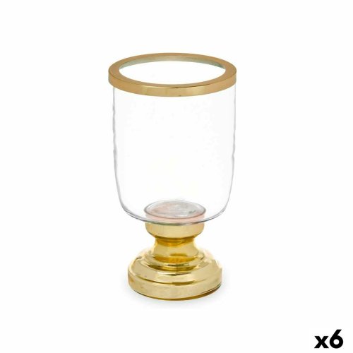 Ljusstakar Vinglas Gyllene Stl 12 x 24,5 x 12 cm (6 antal)