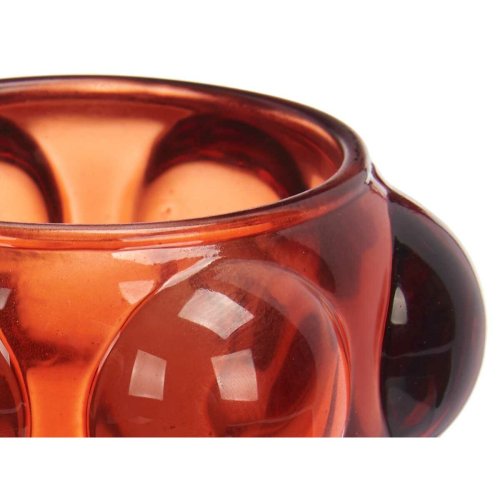 Ljusstakar Mikro-prlor Orange Glas 8,4 x 9 x 8,4 cm (12 antal)